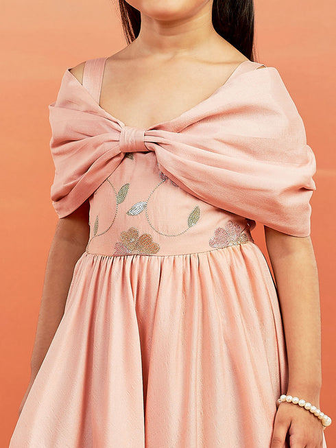 Girl's' Peach Gown